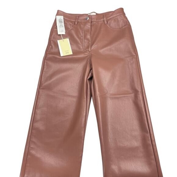 Aritzia Wilfred The Melina Cropped Pant In Mocha Sorbet Size 4 - Picture 6 of 9